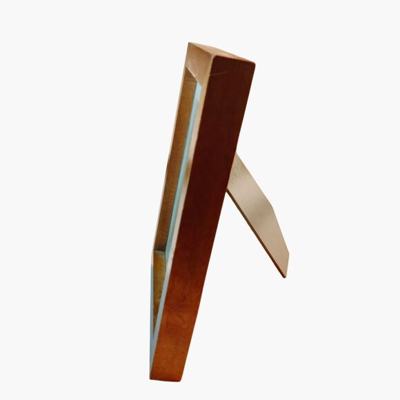 Wooden Picture Frame matted 5x7 3.5x5 Photos Desktop Wall Mount - Picture 6 of 8